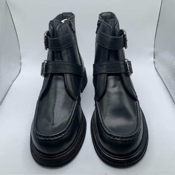 NIB Free People Isla Moto Boot Women's size 9 ankle combat buckle platform black - Picture 4 of 12